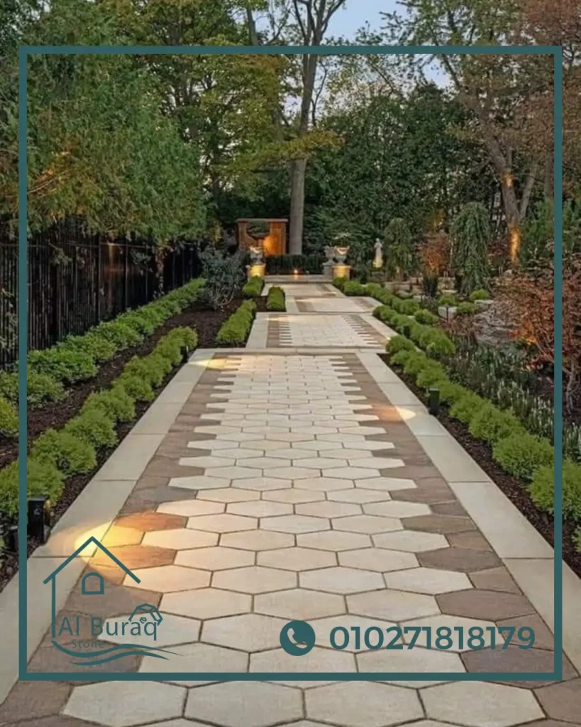 أفضل انترلوك سداسي بأرخص سعر للممرات من البراق ستون