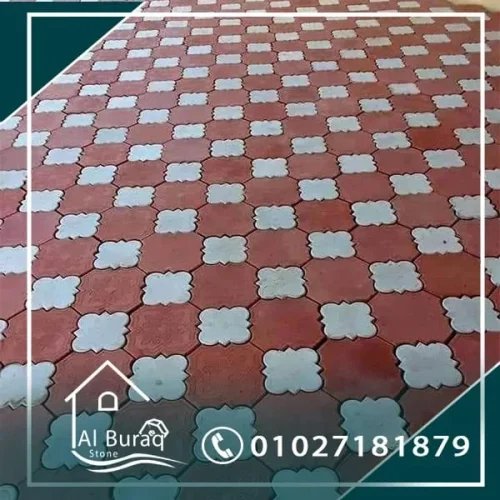 أرضيات إنترلوك، بلاط إنترلوك، تصميم خارجي، واجهات منازل، حوش المنزل، ممرات خارجية، تركيب إنترلوك، البراق ستون